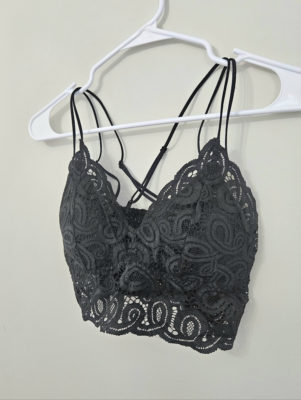 Victoria's Secret PINK Black Lace Crochet Bralette